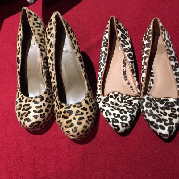 Joie 2 pairs EUC animal fur shoes - Picture 2 of 12